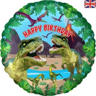 Jurassic Dinosaur T-rex Tyrannosaurus Rex Happy Birthday Balloon